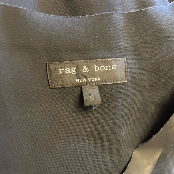 Rag & Bone Racer Back Tank Top with Faux Leather Trim Black Size Small - Picture 6 of 6